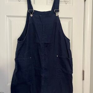 Navy Blue Overall Dress